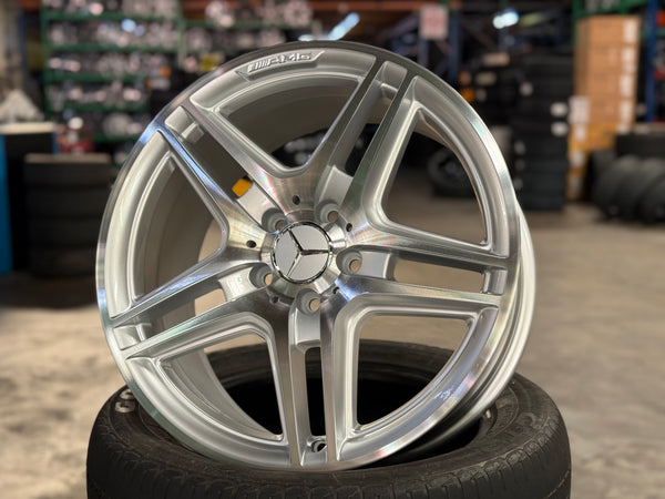 Used Original 18x8 ET50 18x8.5 ET54 Mercedes W204 AMG 5x112 Silver (4 Wheels) Rim