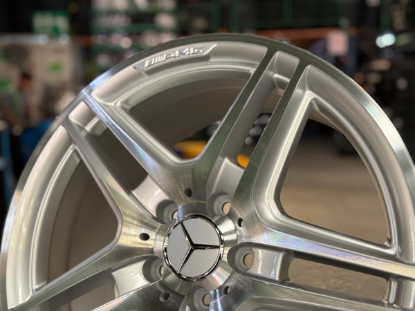 Used Original 18x8 ET50 18x8.5 ET54 Mercedes W204 AMG 5x112 Silver (4 Wheels) Rim