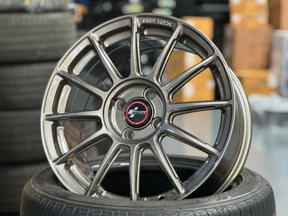 NEW 16X7 ET42 Raxer RP12X Flow Formed Rim Sepang Silver 4X100