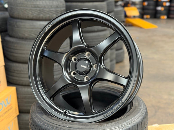 New 18x8.5 ET43 Konig Hexaform Rim (4 wheel) Matte Black 5x114.3