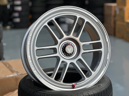 NEW 18X8.5 ET35 Lenso Venom VNR Flow Formed Rim Black & Pad Red 5X114.3