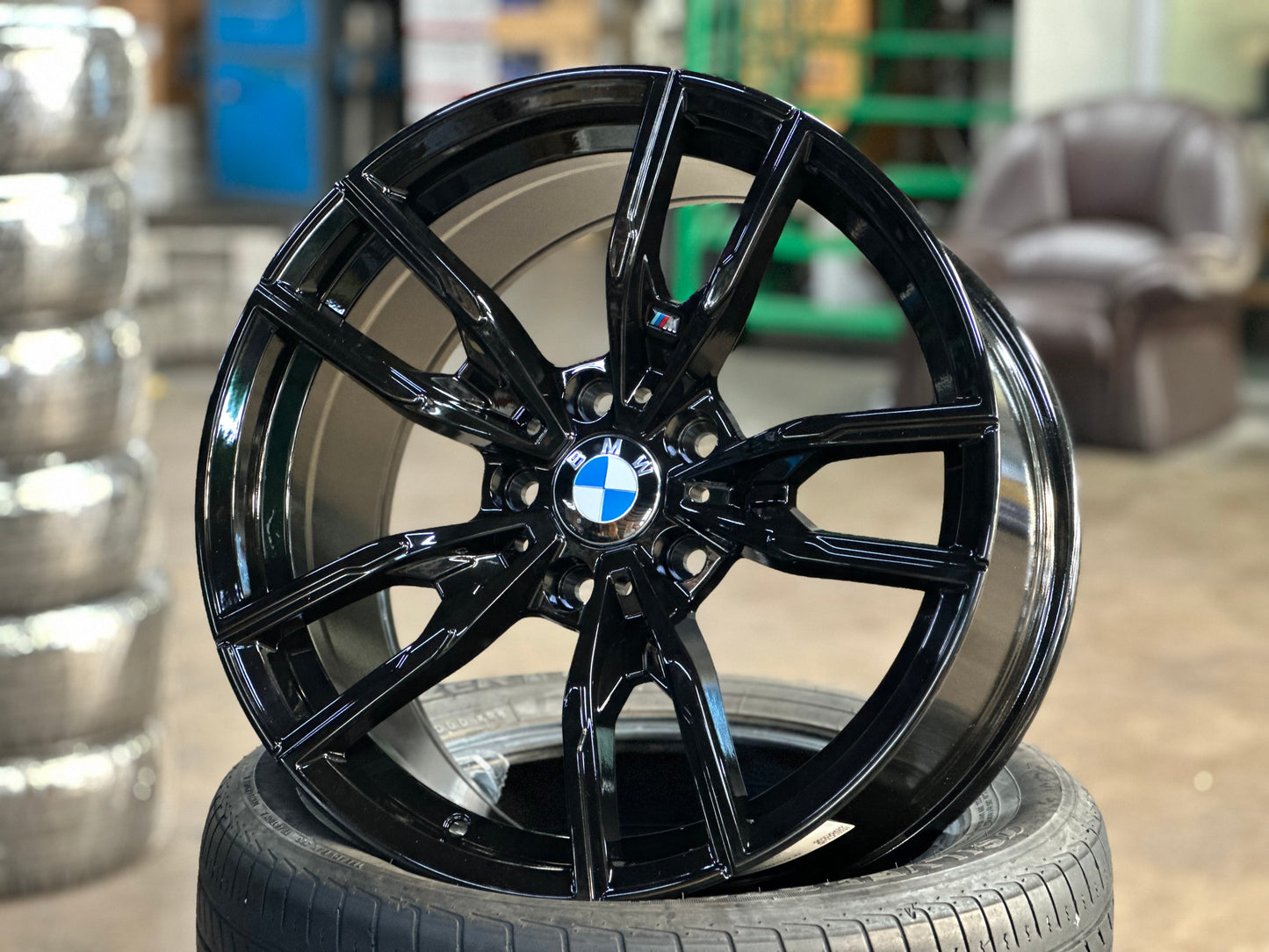 New 18X8 ET35 18X9 ET35 BMW Style 792M rim (4 wheels) BLACK 5X120