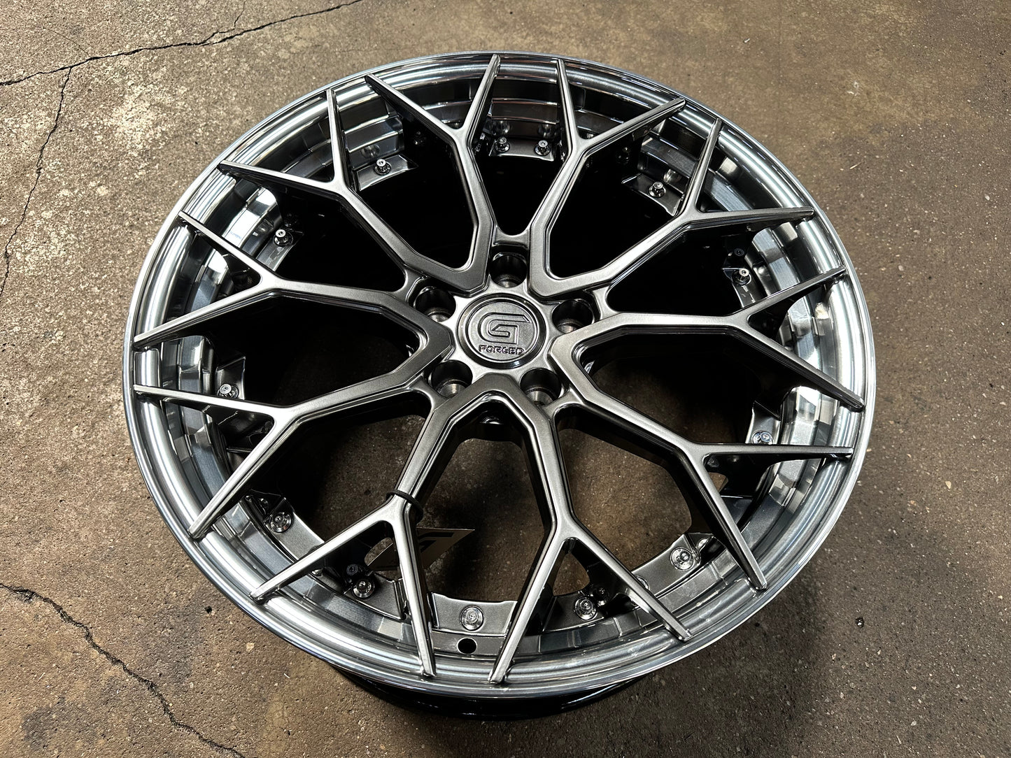 New 19x8.5 ET30 19x9.5 ET40 G Forged GF05 (4 wheels) Hyper Dark 5x112