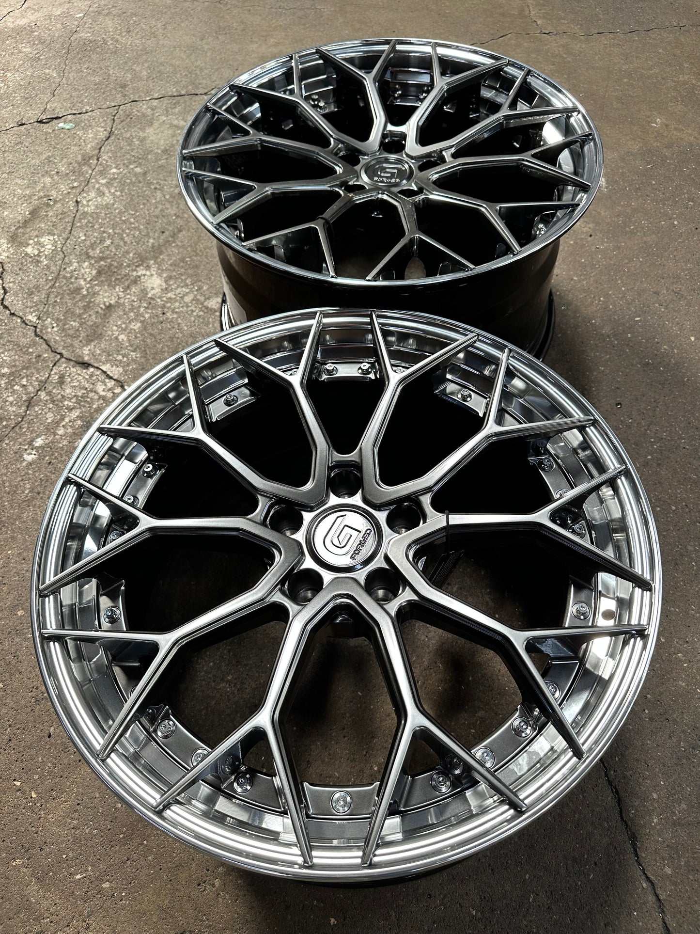 New 19x8.5 ET30 19x9.5 ET40 G Forged GF05 (4 wheels) Hyper Dark 5x112