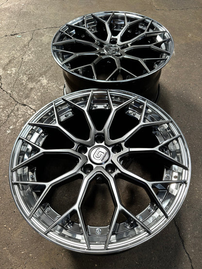 New 19x8.5 ET30 19x9.5 ET40 G Forged GF05 (4 wheels) Hyper Dark 5x112