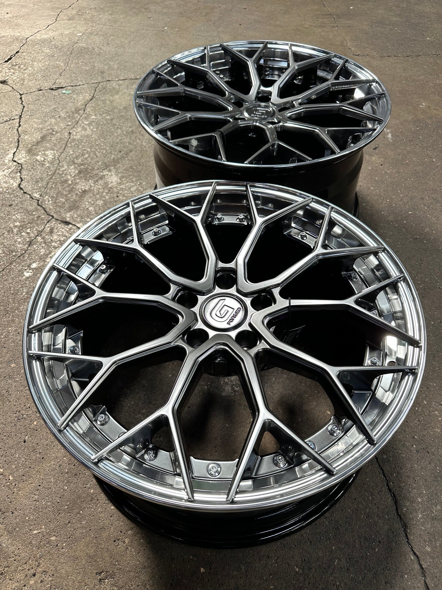 New 19x8.5 ET30 19x9.5 ET40 G Forged GF05 (4 wheels) Hyper Dark 5x112