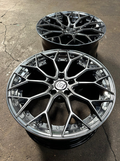 New 19x8.5 ET30 19x9.5 ET40 G Forged GF05 (4 wheels) Hyper Dark 5x112