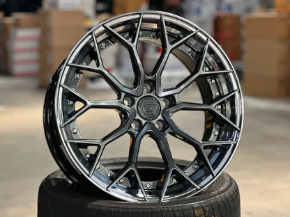 New 19x8.5 ET30 19x9.5 ET40 G Forged GF05 (4 wheels) Hyper Dark 5x112