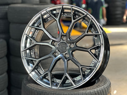 New 19x8.5 ET30 19x9.5 ET40 G Forged GF05 (4 wheels) Hyper Dark 5x112