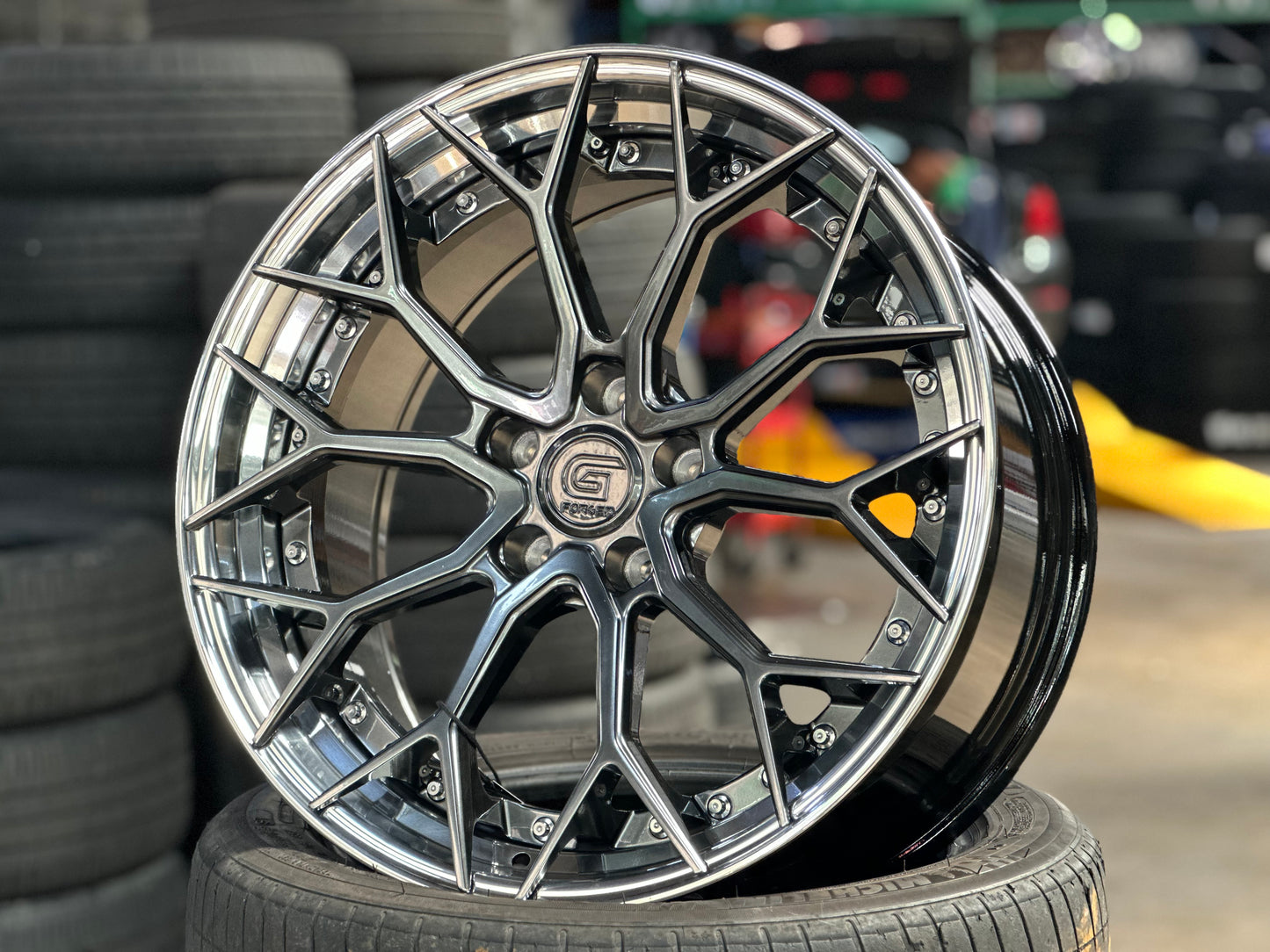 New 19x8.5 ET30 19x9.5 ET40 G Forged GF05 (4 wheels) Hyper Dark 5x112