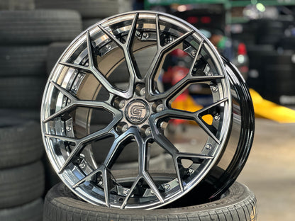 New 19x8.5 ET30 19x9.5 ET40 G Forged GF05 (4 wheels) Hyper Dark 5x112