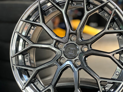 New 19x8.5 ET30 19x9.5 ET40 G Forged GF05 (4 wheels) Hyper Dark 5x112