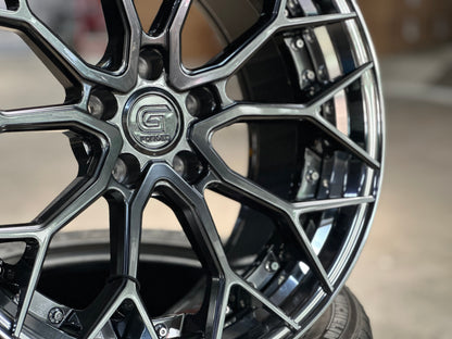 New 19x8.5 ET30 19x9.5 ET40 G Forged GF05 (4 wheels) Hyper Dark 5x112
