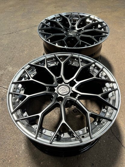New 19x8.5 ET30 19x9.5 ET40 G Forged GF05 (4 wheels) Matt Black 5x112
