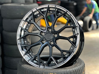 New 19x8.5 ET30 19x9.5 ET40 G Forged GF05 (4 wheels) Matt Black 5x112
