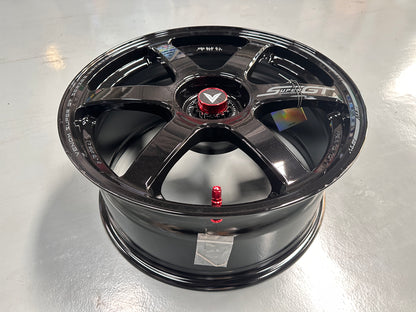 NEW 18X8.5 ET35 Lenso Venom VNT Flow Formed Rim Black & Pad Gray 5X114.3