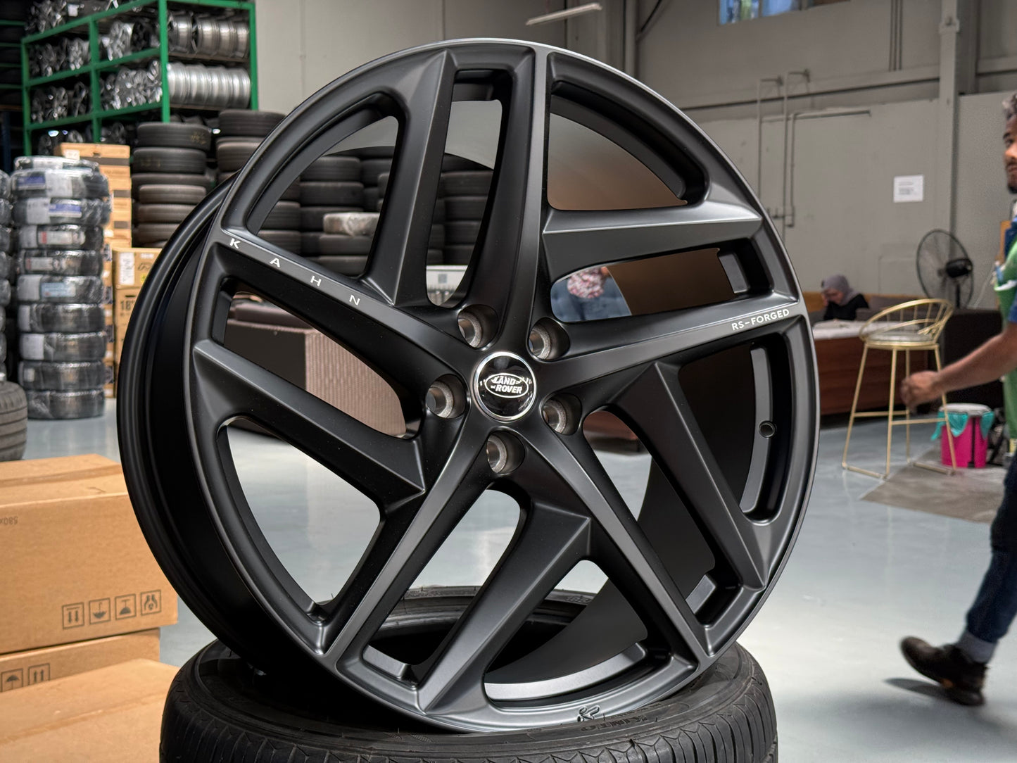 New 22x10 ET30 Overdrive Forged Kahn Forged Type 52 (4 wheel) 5x120 Matte Black