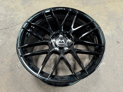 New 19x8.5 ET25 19x9.5 ET35 Motec MCR3 Flow Formed Rim 5x112 Black (4 Wheels)
