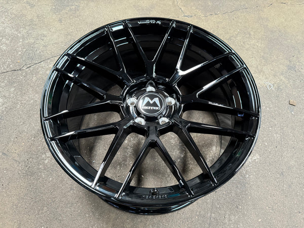 New 19x8.5 ET25 19x9.5 ET35 Motec MCR3 Flow Formed Rim 5x112 Black (4 Wheels)