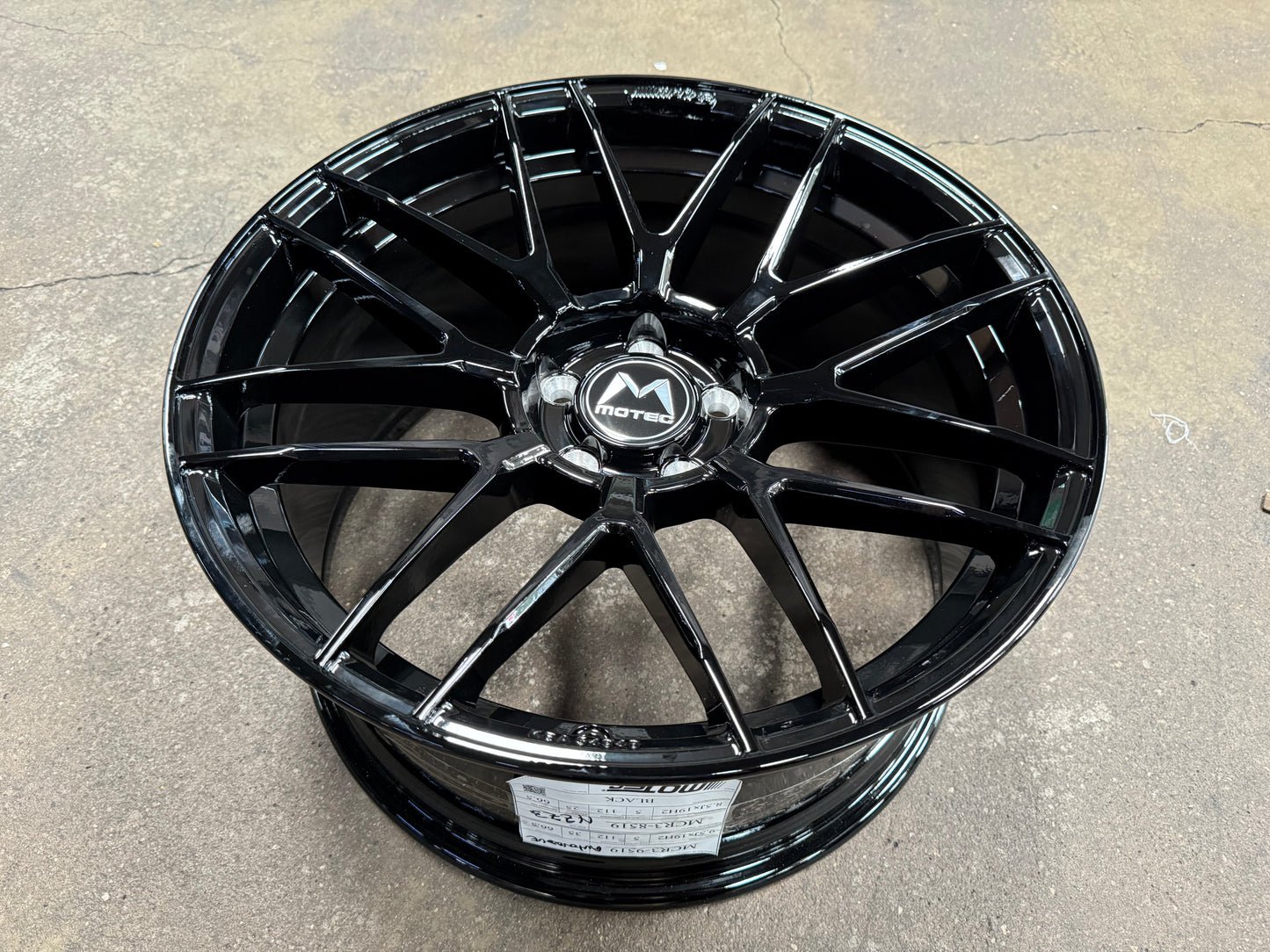 New 19x8.5 ET25 19x9.5 ET35 Motec MCR3 Flow Formed Rim 5x112 Black (4 Wheels)