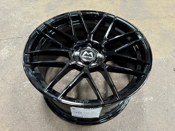 New 19x8.5 ET25 19x9.5 ET35 Motec MCR3 Flow Formed Rim 5x112 Black (4 Wheels)