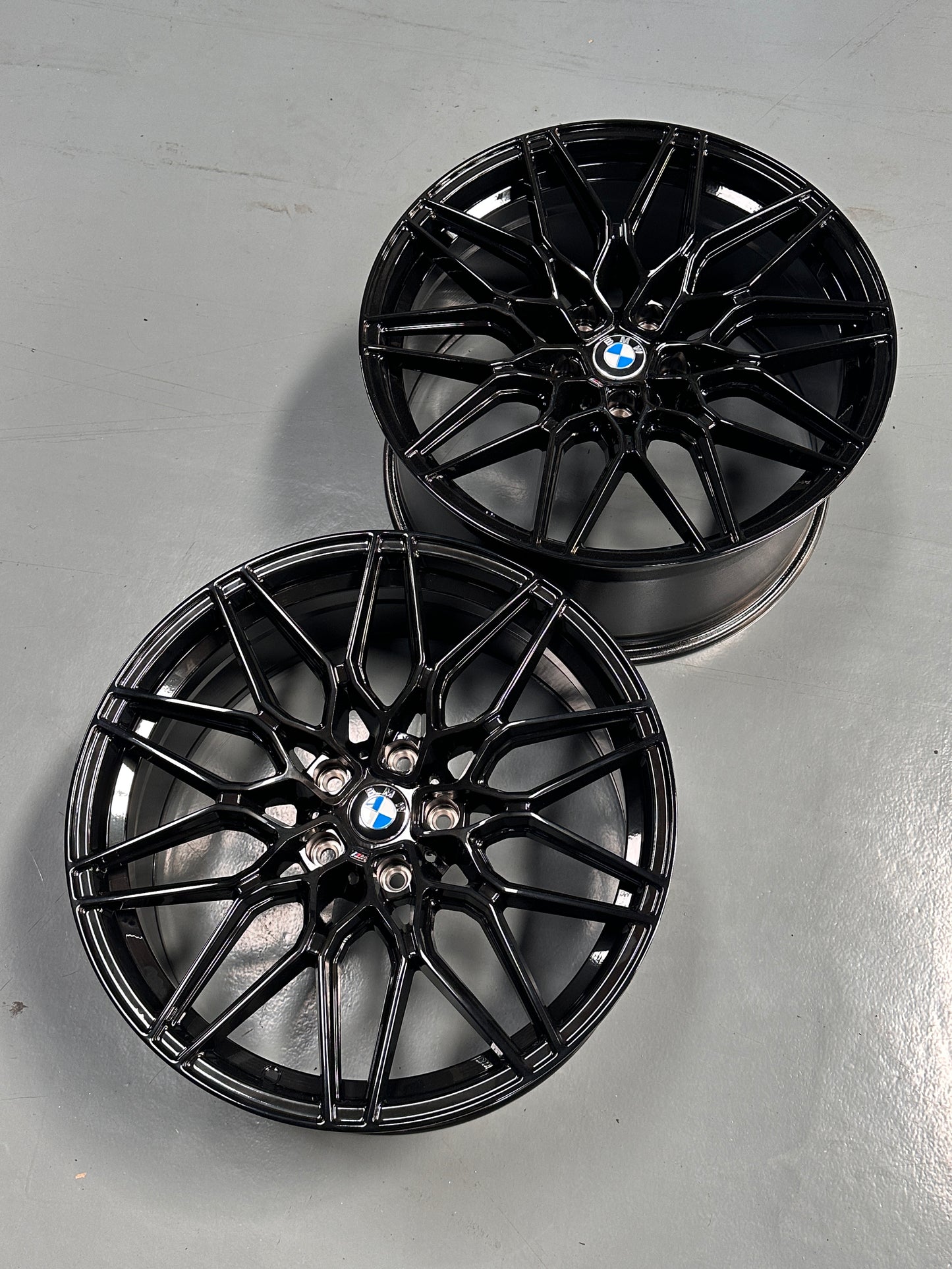 New 20x8.5 ET30 20x9.5 ET40 RS BBS Style 826M (4 wheel) Gloss Black 5x120