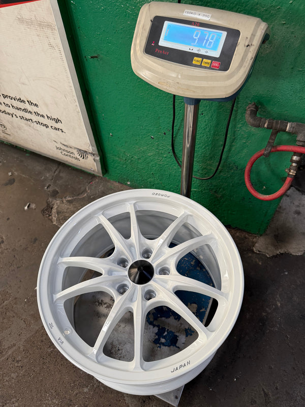New 18x9.5ET40 AOW Mugen MF10 Rim (4 wheel) White 5x120