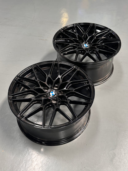 New 20x8.5 ET30 20x9.5 ET40 RS BBS Style 826M (4 wheel) Gloss Black 5x120