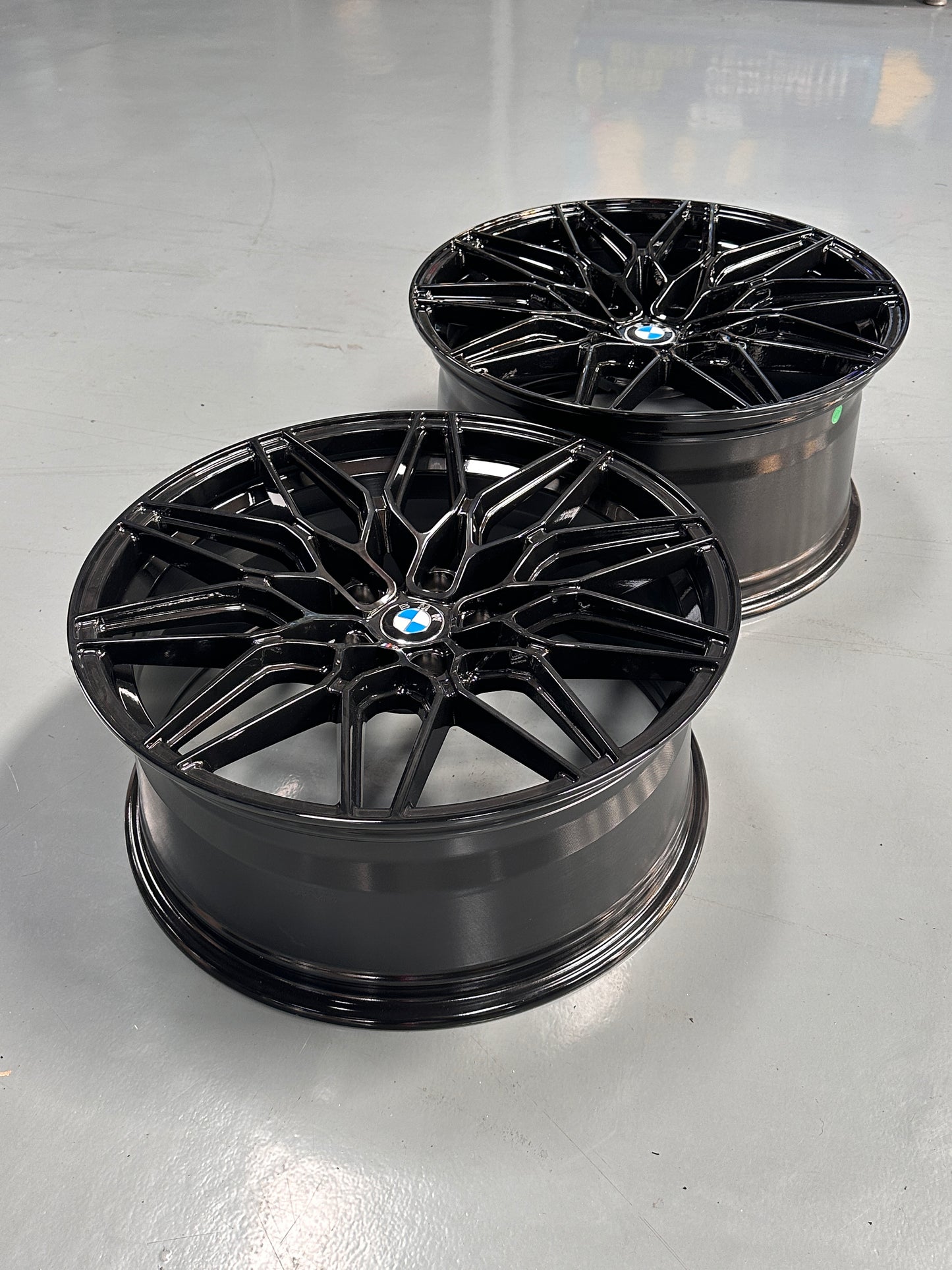 New 20x8.5 ET30 20x9.5 ET40 RS BBS Style 826M (4 wheel) Gloss Black 5x120