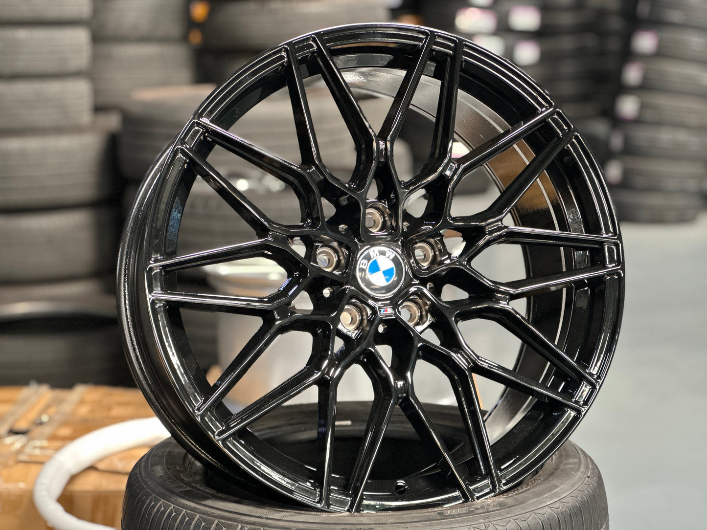 New 20x8.5 ET30 20x9.5 ET40 RS BBS Style 826M (4 wheel) Gloss Black 5x120