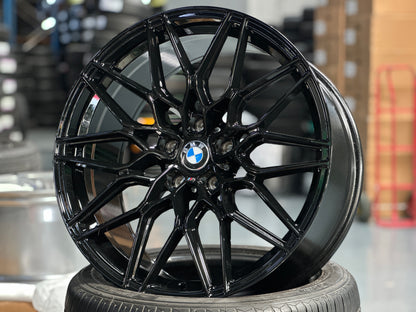 New 20x8.5 ET30 20x9.5 ET40 RS BBS Style 826M (4 wheel) Gloss Black 5x120