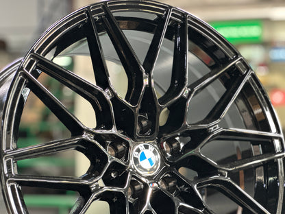 New 20x8.5 ET30 20x9.5 ET40 RS BBS Style 826M (4 wheel) Gloss Black 5x120