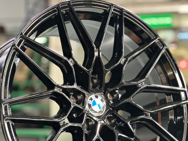 New 20x8.5 ET30 20x9.5 ET40 RS BBS Style 826M (4 wheel) Gloss Black 5x120