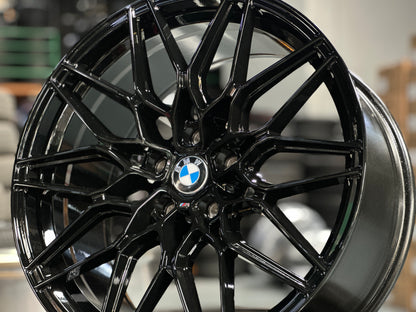 New 20x8.5 ET30 20x9.5 ET40 RS BBS Style 826M (4 wheel) Gloss Black 5x120