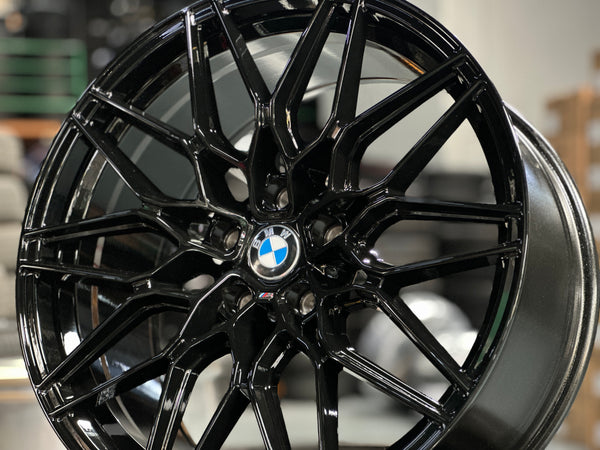 New 20x8.5 ET30 20x9.5 ET40 RS BBS Style 826M (4 wheel) Gloss Black 5x120