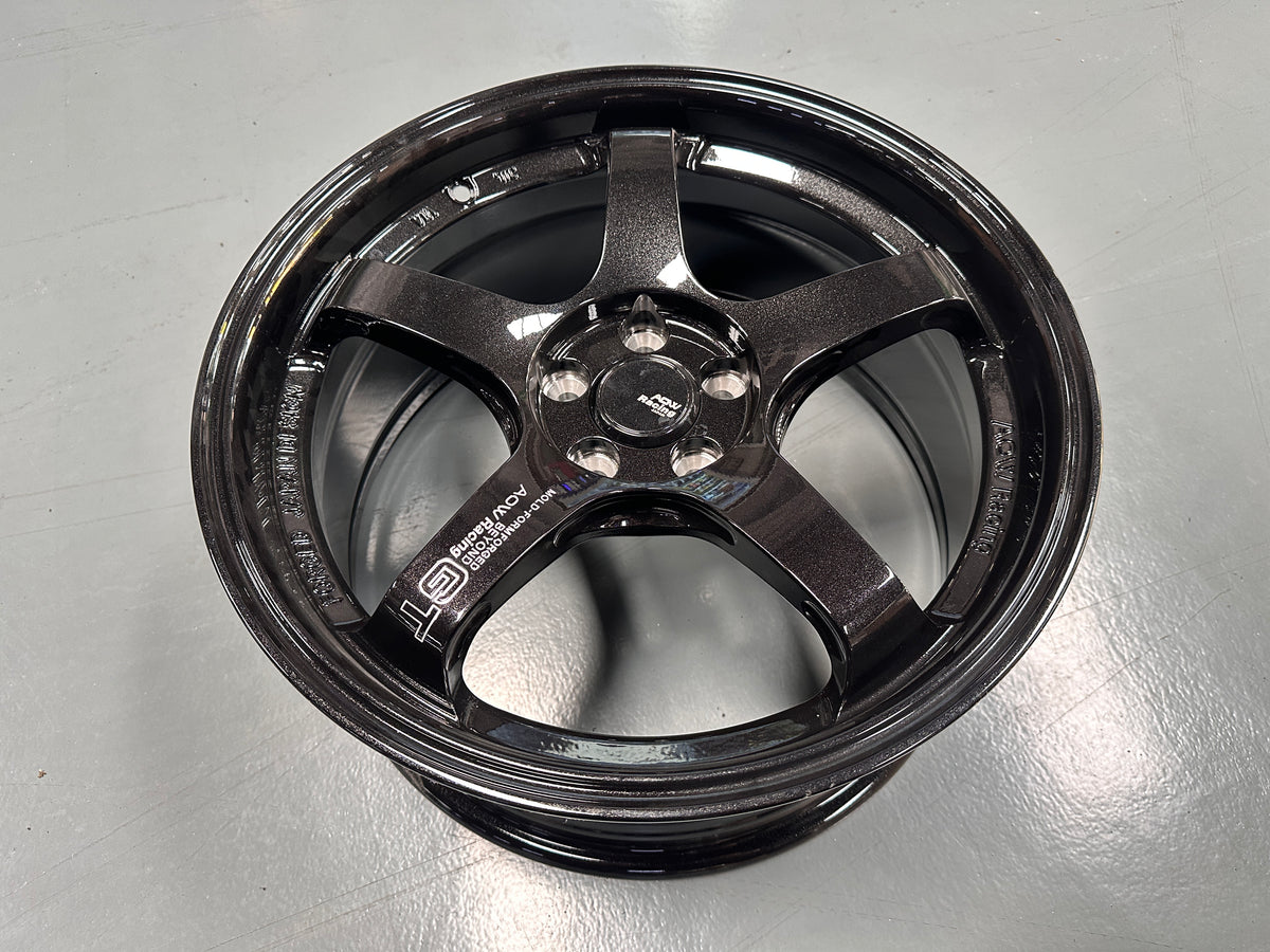 New 17X8 ET35 AOW GT Rim (4 wheel) Gloss Black 4X100