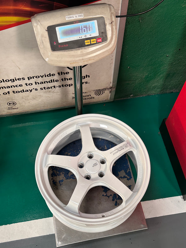 NEW 17X7.5 ET40 AOW GT Flow Formed Rim Racing White 5X100