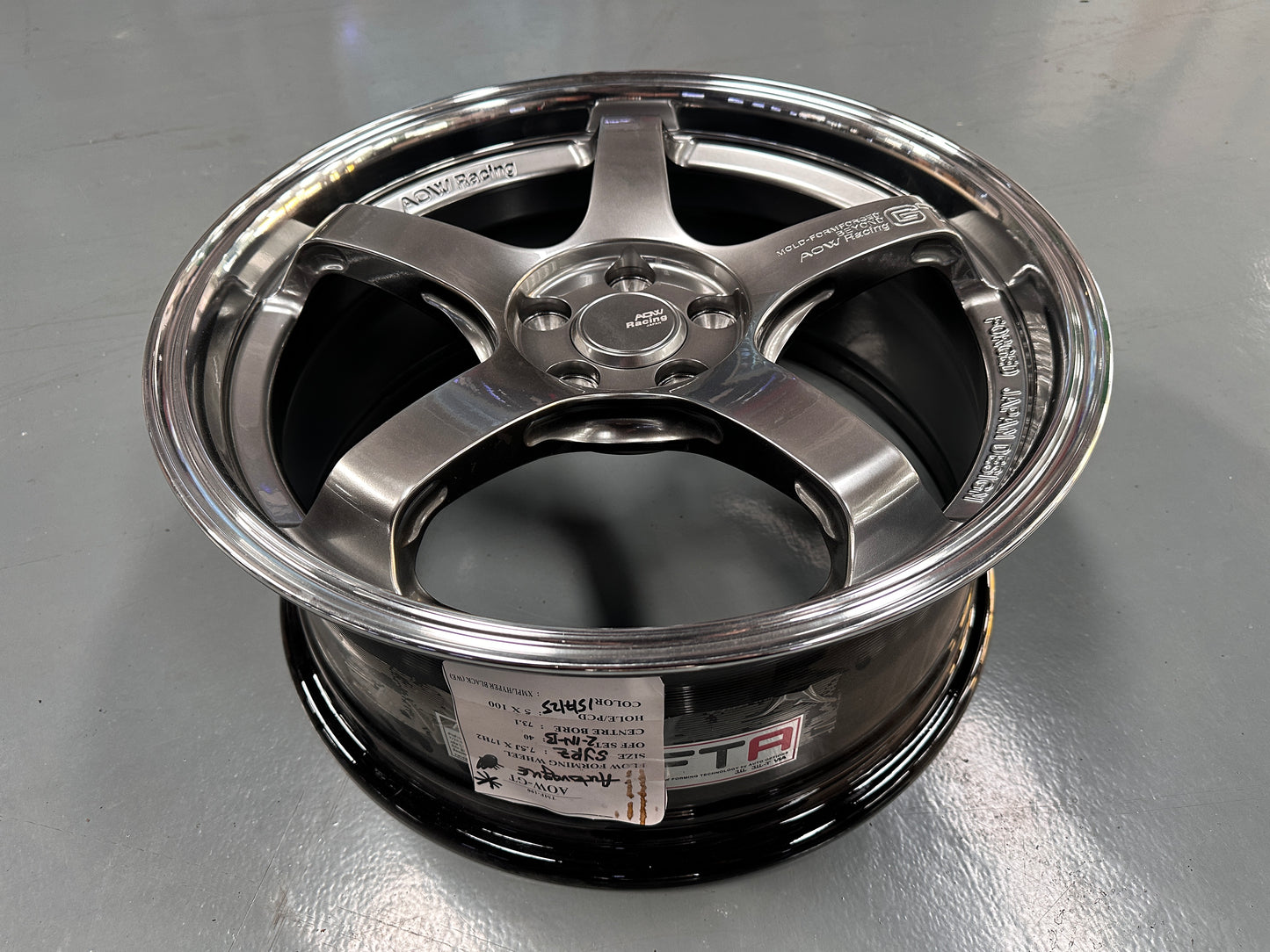 NEW 17X7.5 ET40 AOW GT Flow Formed Rim Hyper Black 5X100