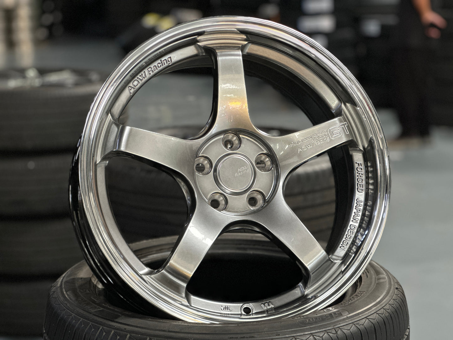 NEW 17X7.5 ET40 AOW GT Flow Formed Rim Hyper Black 5X100
