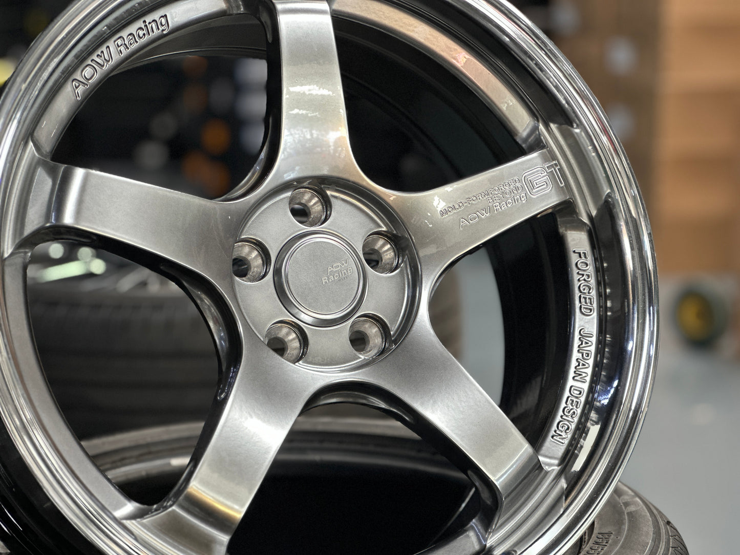 NEW 17X7.5 ET40 AOW GT Flow Formed Rim Hyper Black 5X100