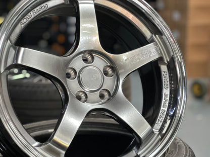 NEW 17X7.5 ET40 AOW GT Flow Formed Rim Hyper Black 5X100
