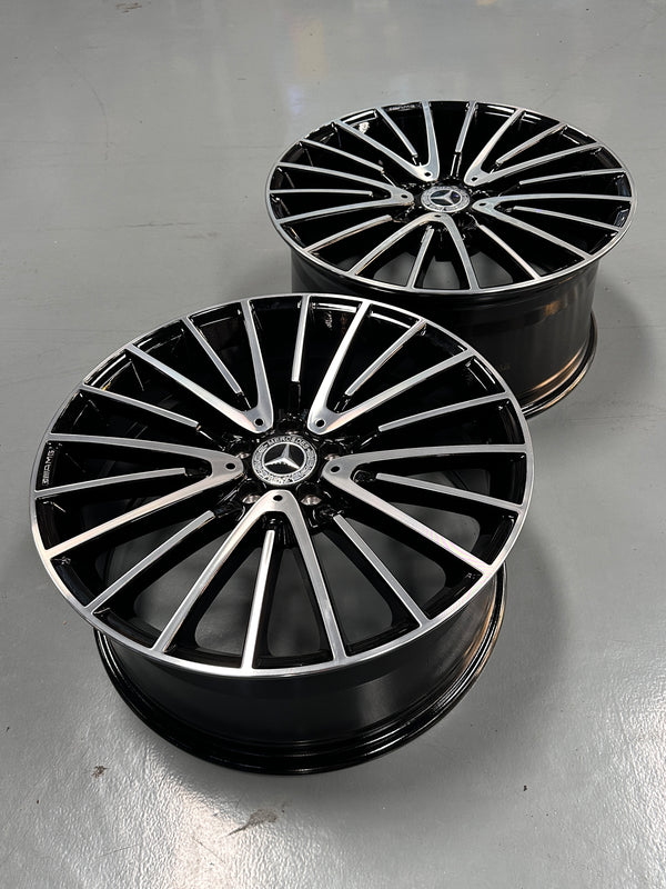 New 20x8.5 ET36 20x9.5 ET43 Mercedes AMG (4 wheel) 5x112 Gloss Black PF