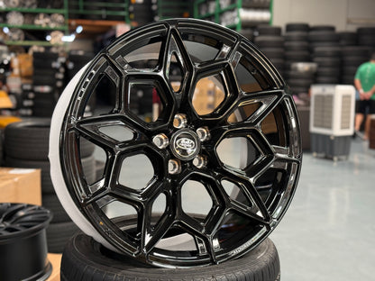 New 22x10 ET30 Overdrive Forged Kahn RS Type 57 (4 wheel) 5x120 matte Black