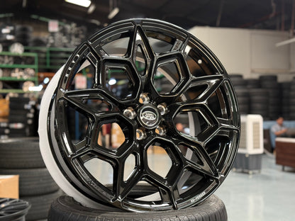 New 22x10 ET30 Overdrive Forged Kahn RS Type 57 (4 wheel) 5x120 matte Black