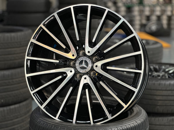 New 20x8.5 ET36 20x9.5 ET43 Mercedes AMG (4 wheel) 5x112 Gloss Black PF