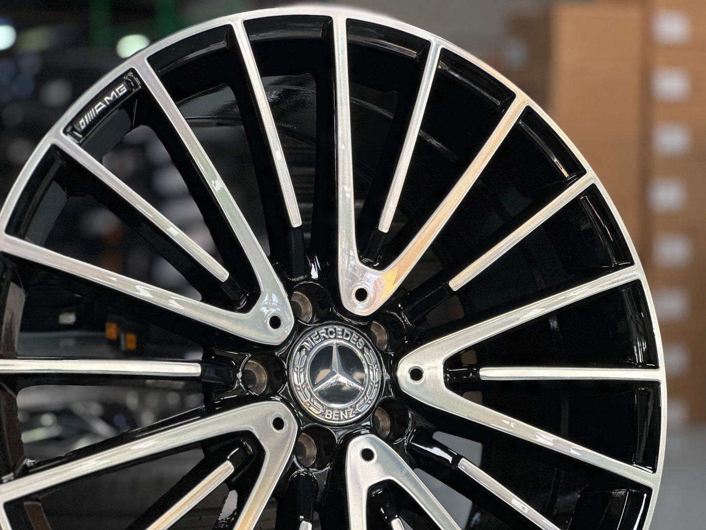 New 20x8.5 ET36 20x9.5 ET43 Mercedes AMG (4 wheel) 5x112 Gloss Black PF