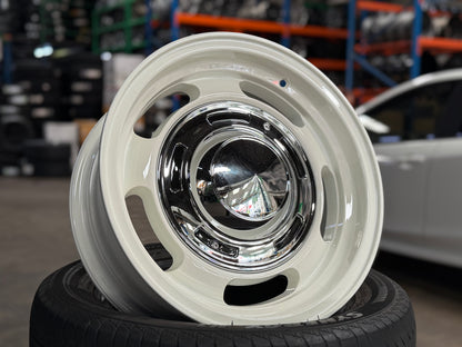 New 16x6.5 ET-5 Dean Cross Country Rim (5 wheel) Gloss White 5x139.7 Jimny