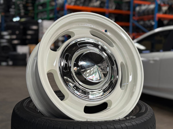 New 16x6.5 ET-5 Dean Cross Country Rim (5 wheel) Gloss White 5x139.7 Jimny