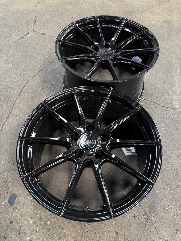 New 18x8.5 ET32 18x9.5 ET37 Vertini RFS1.1 (4 wheels) Black 5X120