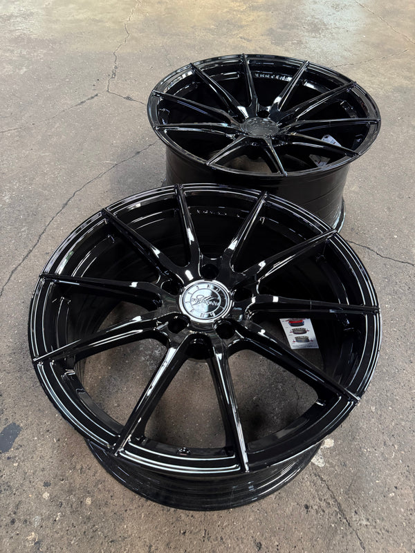 New 18x8.5 ET32 18x9.5 ET37 Vertini RFS1.1 (4 wheels) Black 5X120